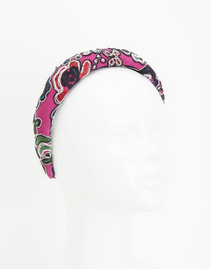 Pink Embroidered Headband