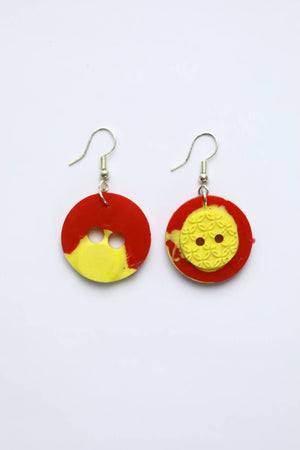 Red and Yellow Mismatched Buttons