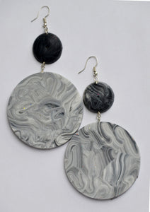 Black and Grey Marble Saucers