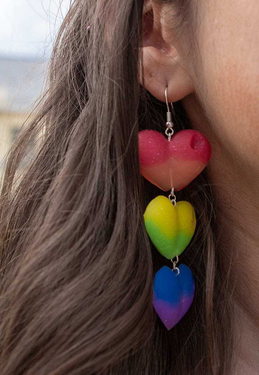 Proud of You for Dropping Your Lover Drop Love Heart Earrings