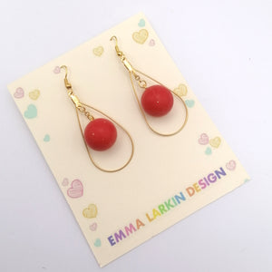 Red Planet Gold Hoops